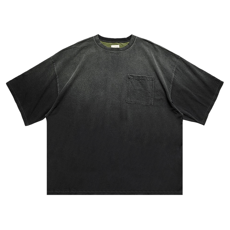 Kapital Bone 2 Tones Big Pocket Jersey T-Shirt "Black/Khaki"