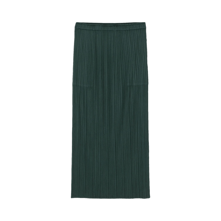 Pleats Please Issey Miyake Basic Pleated Skirt "Dark Green"