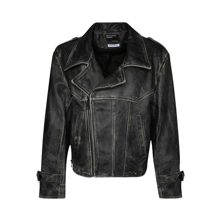Enfants Riches Déprimés Tabac Rat Post-War Leather Jacket "Black"