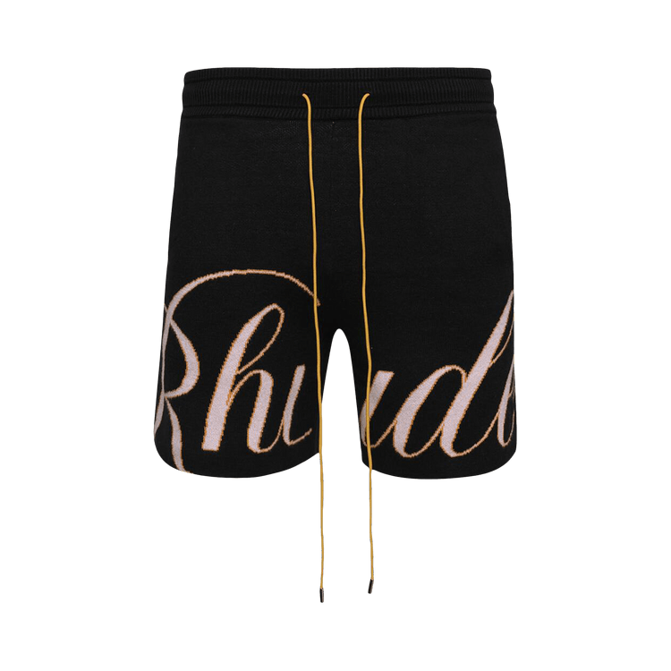 Rhude Knit Script Short "Black/Pink/Orange"