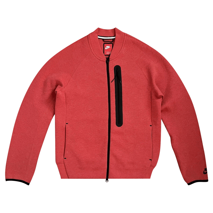 Nike Sportswear Tech Fleece Bomber Jacket "Light University Red Heather/Black"