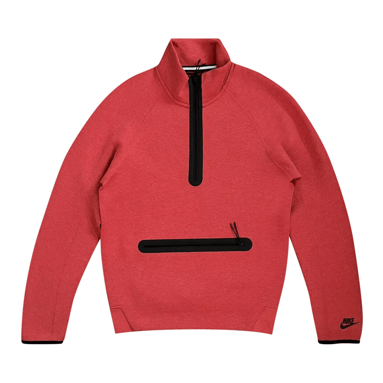 Nike Sportswear Tech Fleece 1/2 Zip Sweatshirt "Light University Red Heather/Black"