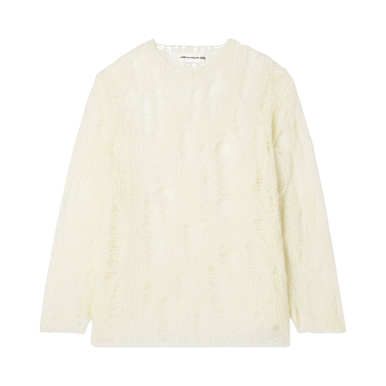 Comme des Garçons Girl Mohair Knit Jersey "Off White"