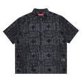 Supreme Tray Jacquard Short-Sleeve Shirt "Black"