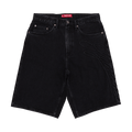 Supreme Script Baggy Denim Short "Washed Black"