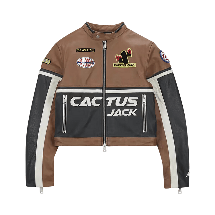Cactus Jack by Travis Scott x Travis Scott Cactus Jack Leather Jacket "Archaeo Brown"