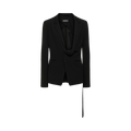 Ann Demeulemeester Laurentius Light Asymmetric Deconstructed Jacket "Black"