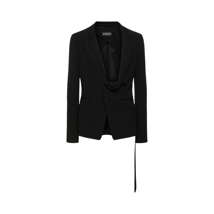 Ann Demeulemeester Laurentius Light Asymmetric Deconstructed Jacket "Black"