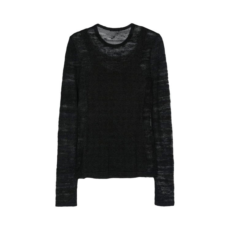 Ann Demeulemeester Marten Ghost Long-Sleeve Top "Black"
