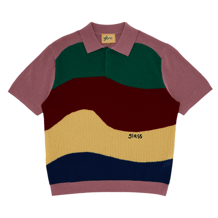 Glass Cypress Knit Polo "Purpe/Multicolor"
