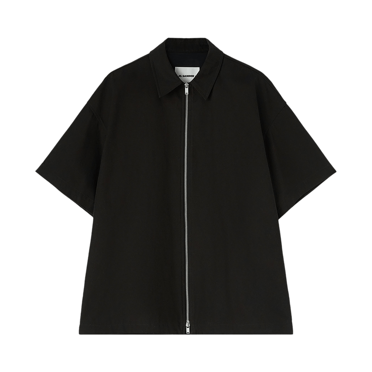 Jil Sander Cord Zip Short-Sleeve Shirt "Black"