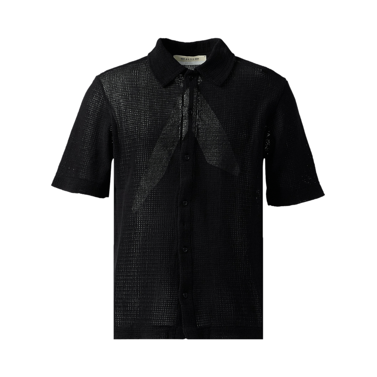1017 ALYX 9SM Button Up Logo Mesh Short-Sleeve Shirt "Black"