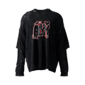 1017 ALYX 9SM Double Sleeve Needle Punch T-Shirt "Washed Black"