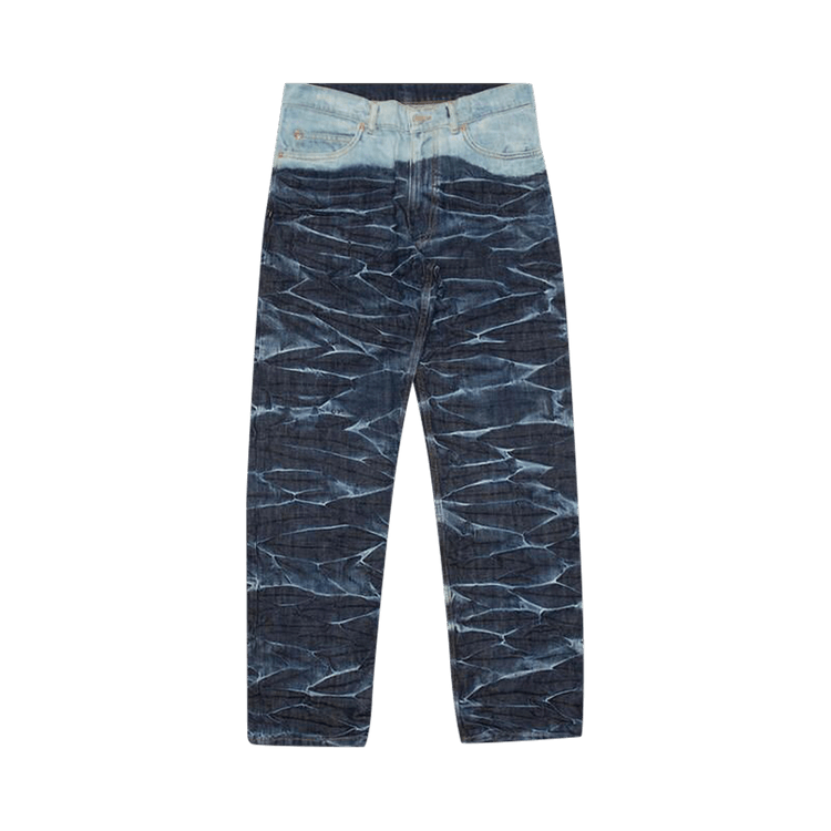 Martine Rose Bleach Crinkled Jeans "Blue/Bleach"
