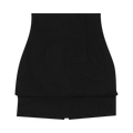 032C Two Button Plackets Short Skirt "Black"