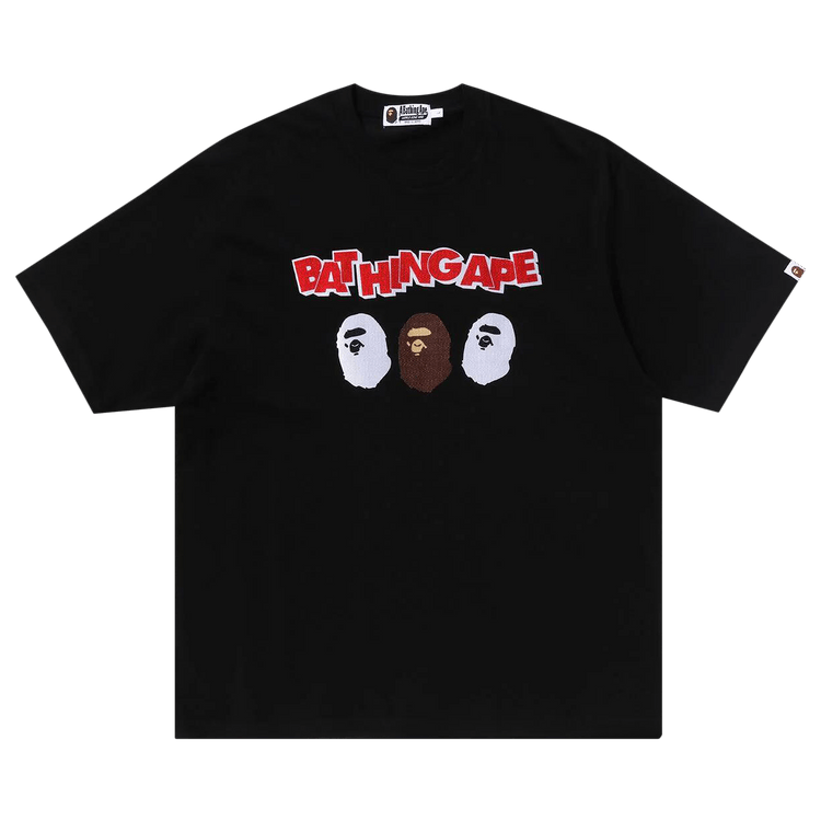 BAPE Triple Ape Head Relaxed Fit Tee "Black"