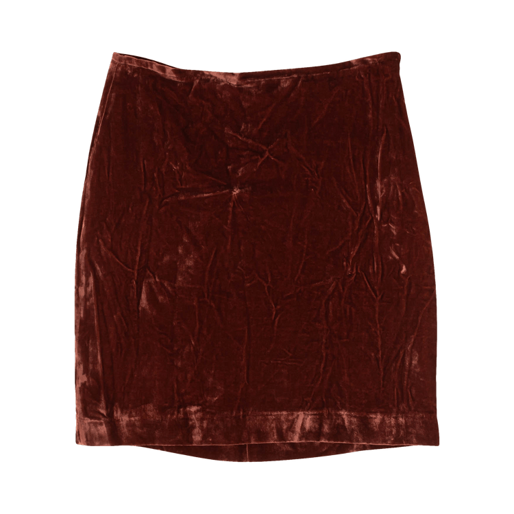 Our Legacy Velour Swift Skirt "Brick Red"