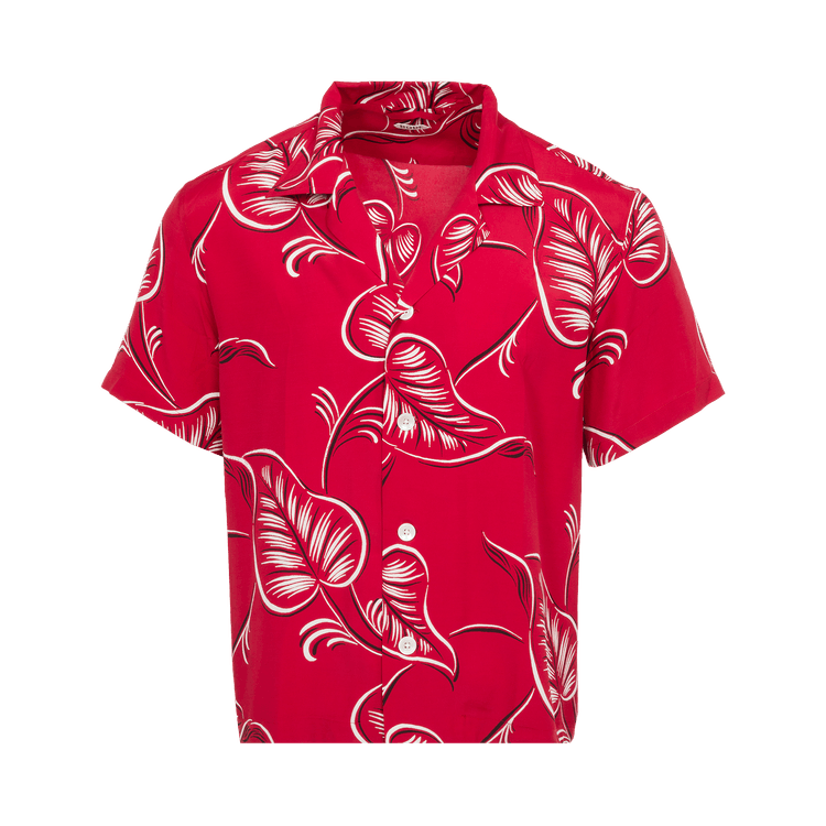 Bode Creeping Begonia Short-Sleeve Shirt "Red/White"
