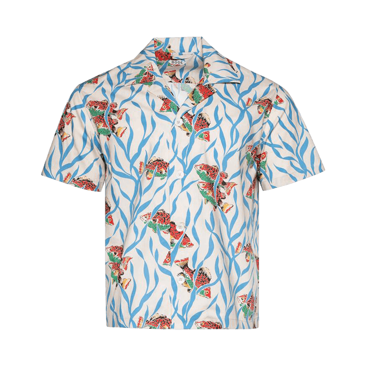 Bode Swimmers Short-Sleeve Shirt "White/Multicolor"