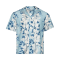 Bode Bamboo Forest Short-Sleeve Shirt "Blue/Multicolor"