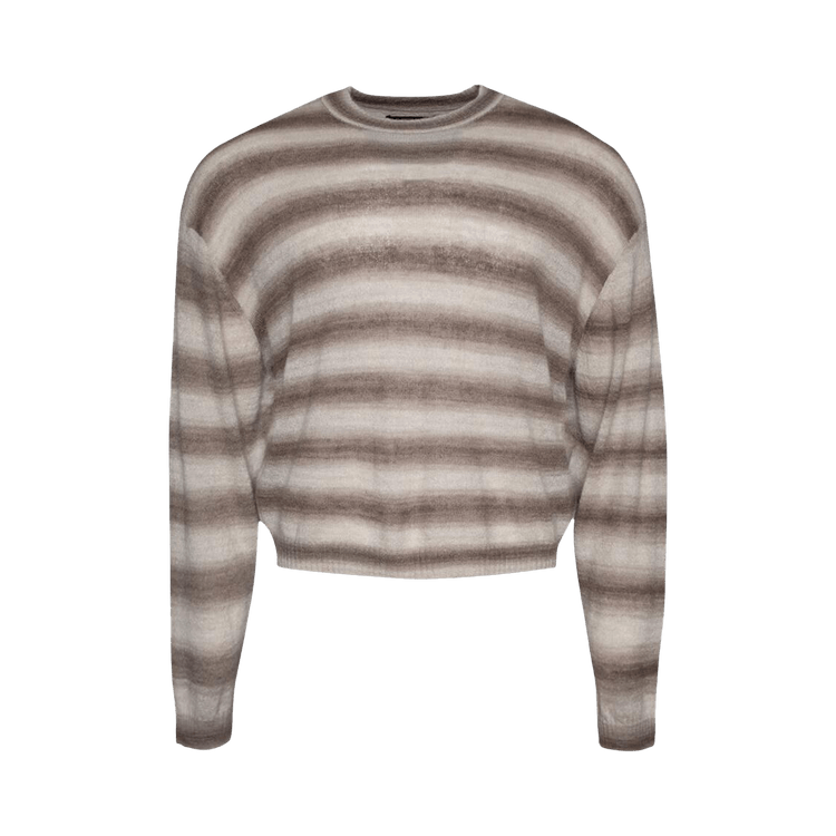 Nahmias Striped Knit Boxy Crewneck "Brown Stripe"