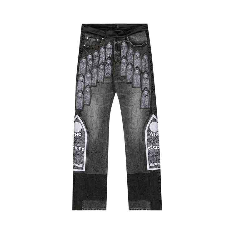 Who Decides War Patched Arch Embroidered Pant "Coal"
