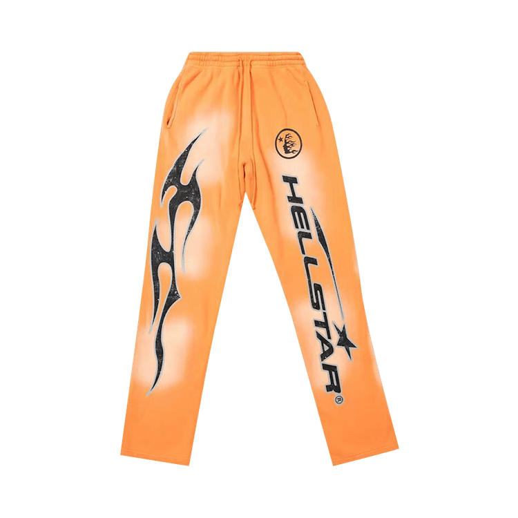 Hellstar Fire Flare Bottom Sweatpants "Orange Dye"