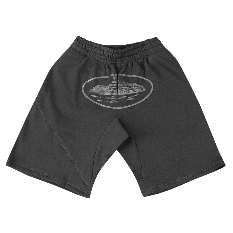 Corteiz Alcatraz Shorts "Triple Black"