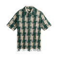 Kith Jumbo Houndstooth Boxy Collared Overshirt "Conifer"