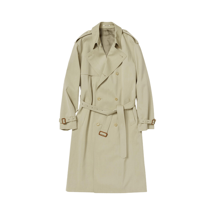 Auralee Trench Coat "Light Khaki"