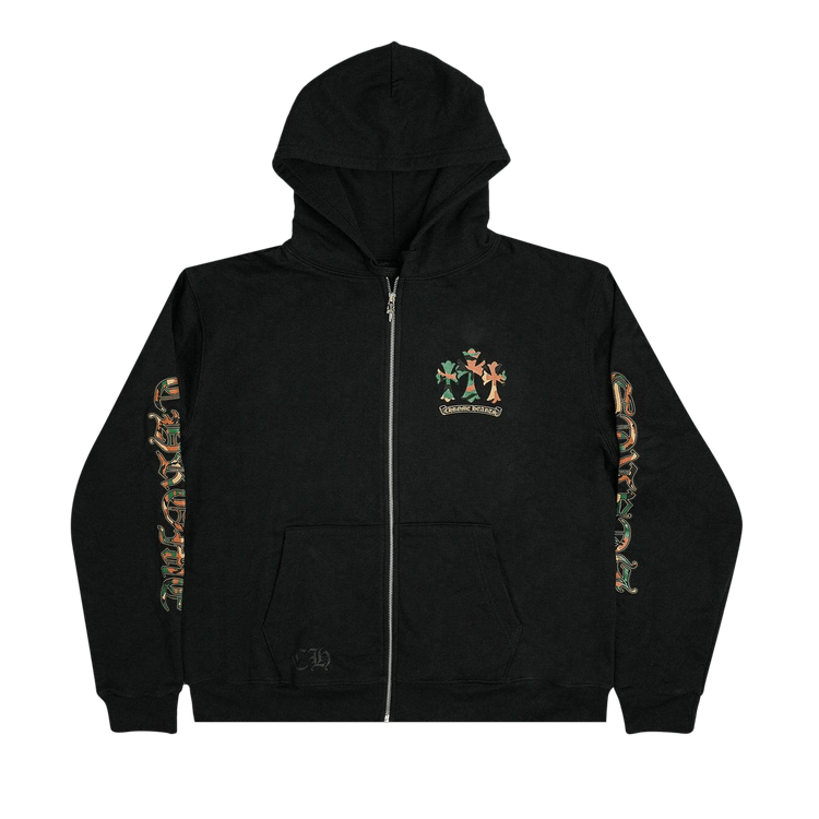 Chrome Hearts Camo Horseshoe Zip Up Hoodie "Black/Camo"
