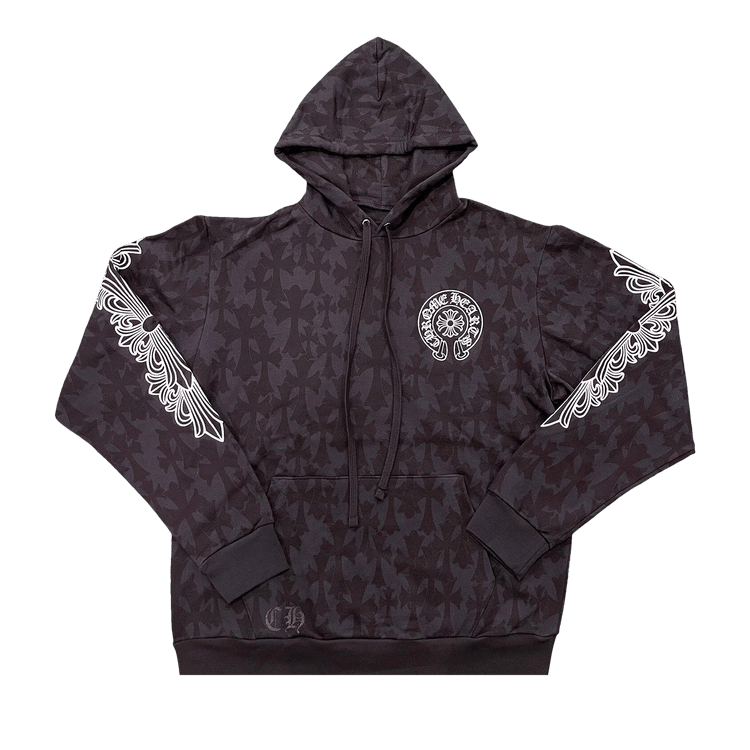 Chrome Hearts Plus Cross All Over Print Hoodie "Black"