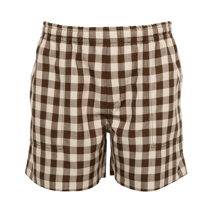 Bode Gilbert Check Shorts "Brown/White"