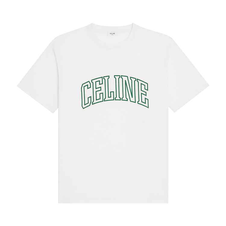 CELINE Loose T-Shirt "Off White/Green College"