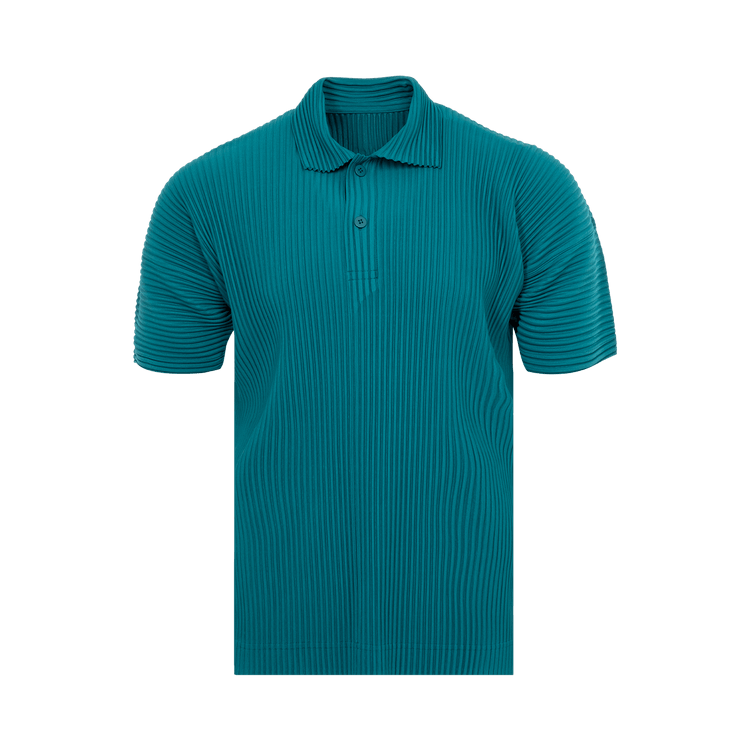 Issey Miyake Short-Sleeve Shirt "Teal Green"