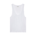 Saint Laurent Henley Tank "Blanc"