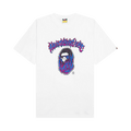 BAPE Mad Flame Ape Head Tee "White"