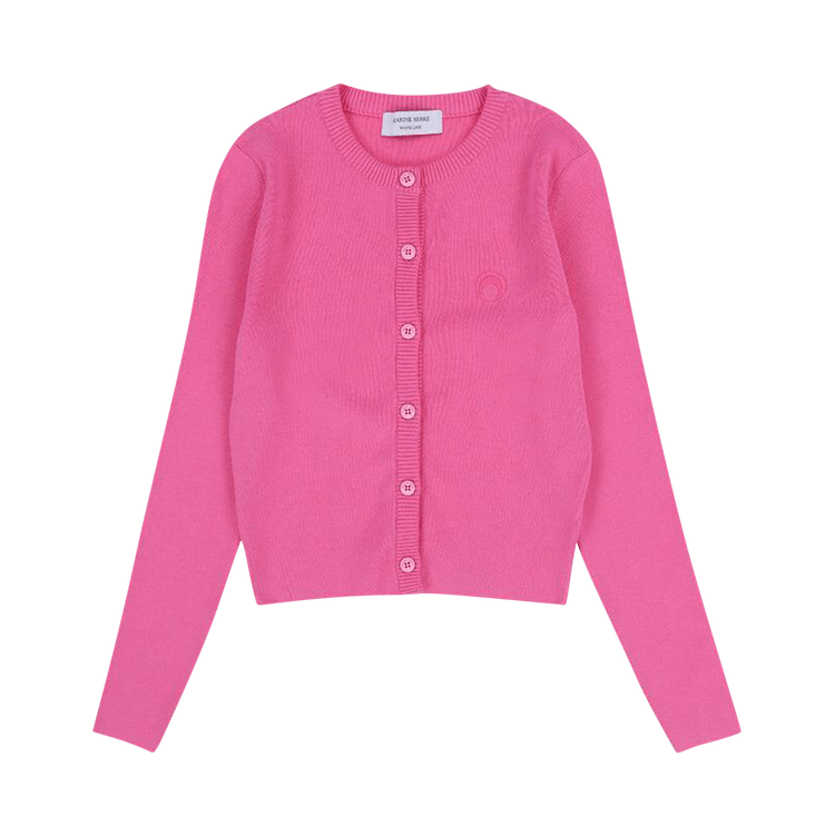 Marine Serre Core Knit Cardigan "Pink"