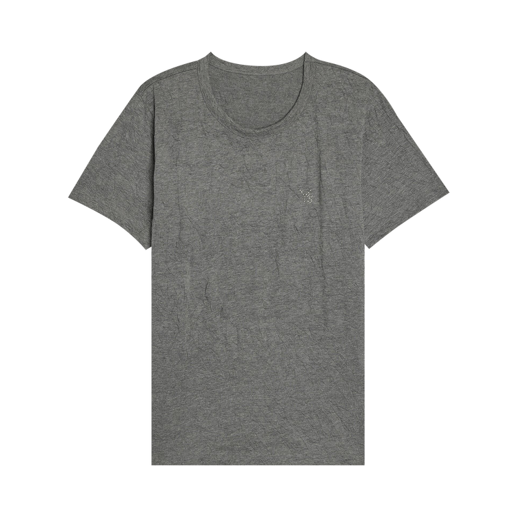 Y"s Logo Embroidery Patch Border Stripe T-Shirt "Grey'
