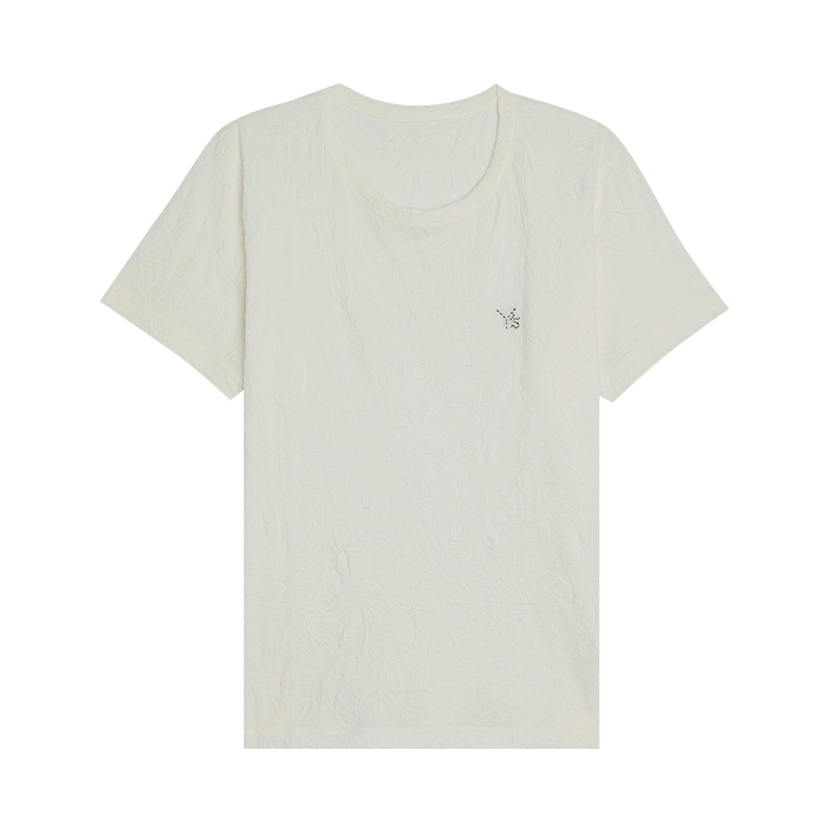 Y"s Logo Embroidery Patch Border Stripe T-Shirt "White'