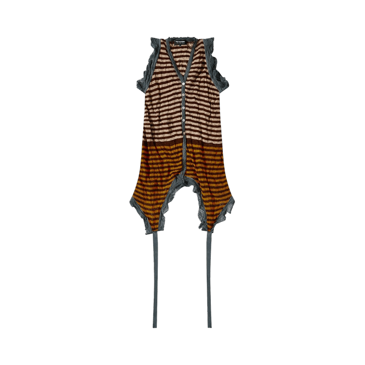 Kiko Kostadinov Spakona Halter Top "Mahogany Stripe"
