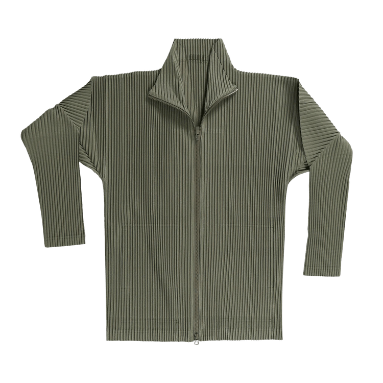 Homme Plissé Issey Miyake Color Pleats Coat "Sage Green"