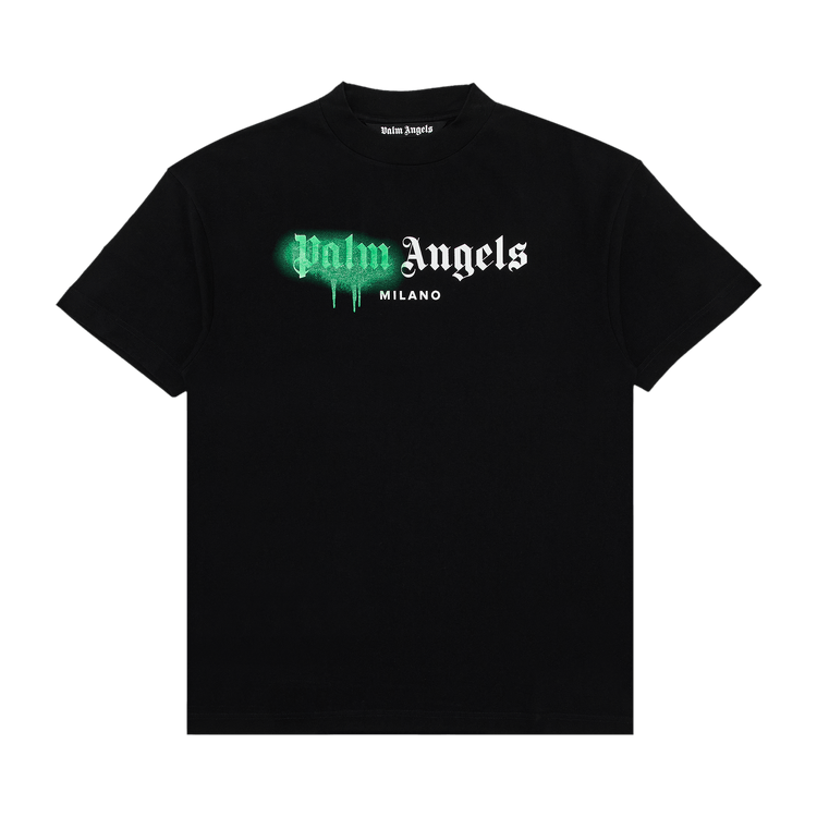 Palm Angels Milano Sprayed T-Shirt "Black/Green"