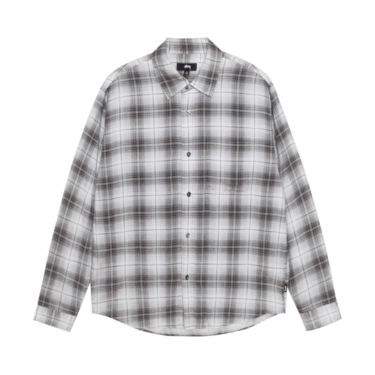 Stussy Matthew Printed Plaid Shirt "Brown"