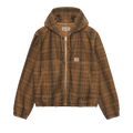 Stussy Unlined Plaid Zip Hoodie "Brown"