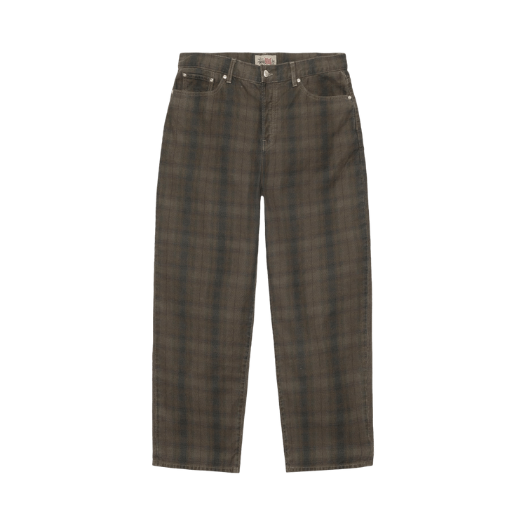 Stussy Big Ol' Plaid Jean 'Olive'