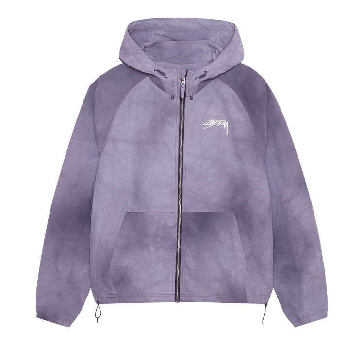 Stussy Beach Shell Wave Dye Zip Hoodie "Grape"