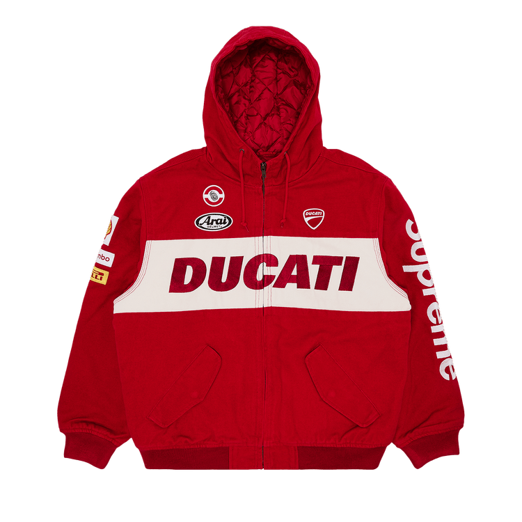 Supreme x Ducati Hooded Racing Jacket "Red"