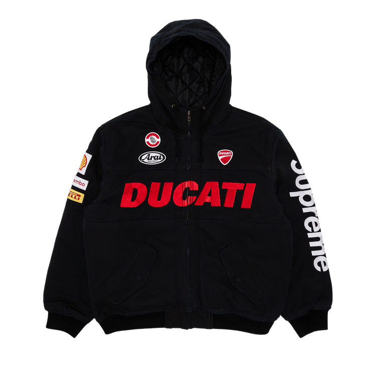 Supreme x Ducati Hooded Racing Jacket "Black"