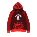 BAPE Color Camo Relaxed Fit Full Zip Hoodie "Red"
